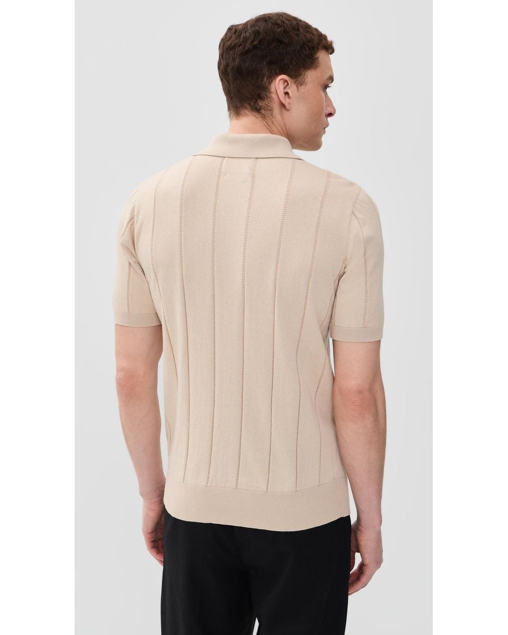 Far Afield Natural Jacobs Knitted Polo for men