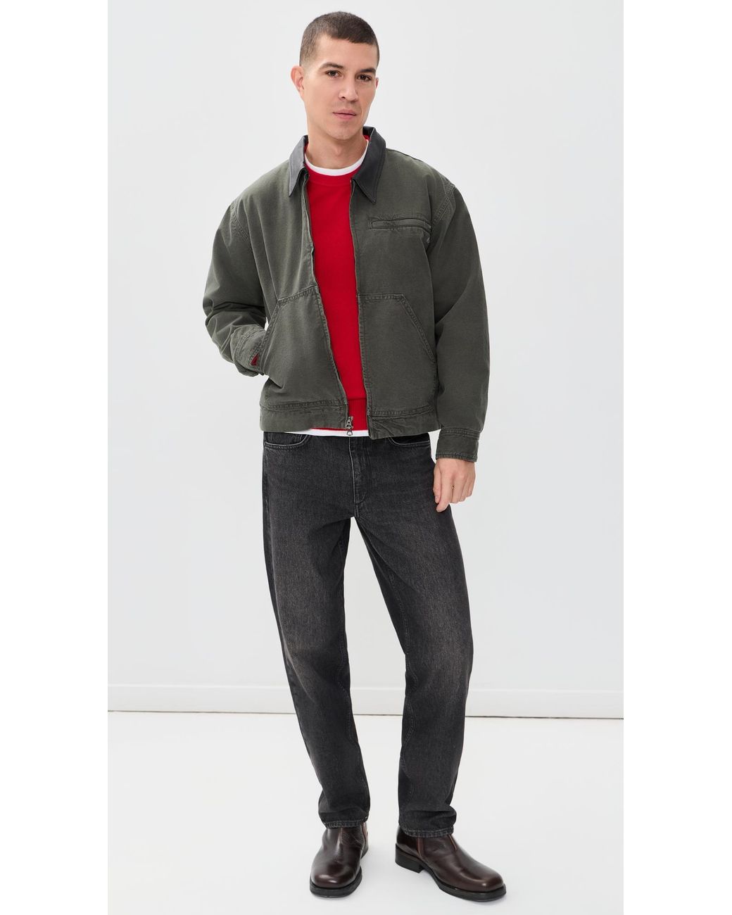 Rag & Bone Black Denim Workwear Jacket for men