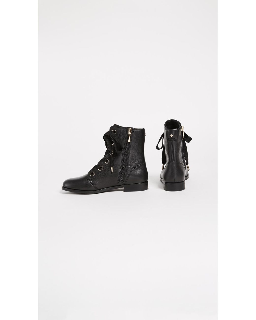 Kate Spade Raquel Lace Up Combat Boots in Black Lyst