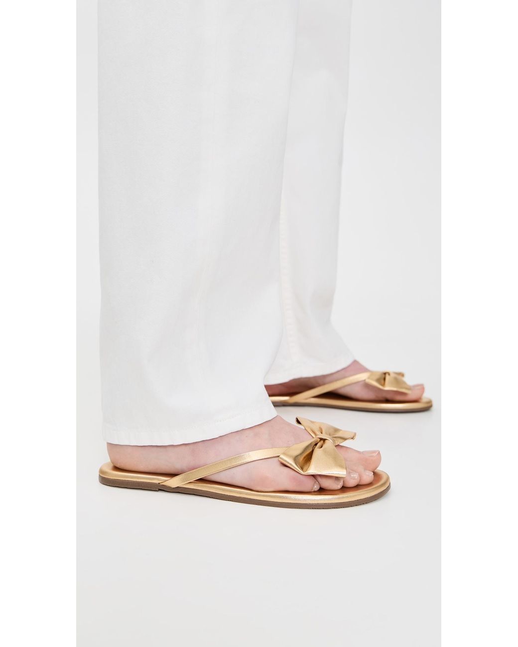 TKEES Lily Oversized Bow Flip Flops in Black | Lyst