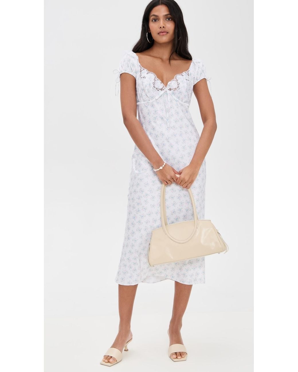 For Love & Lemons Sweet Escape Slip Dress in White | Lyst