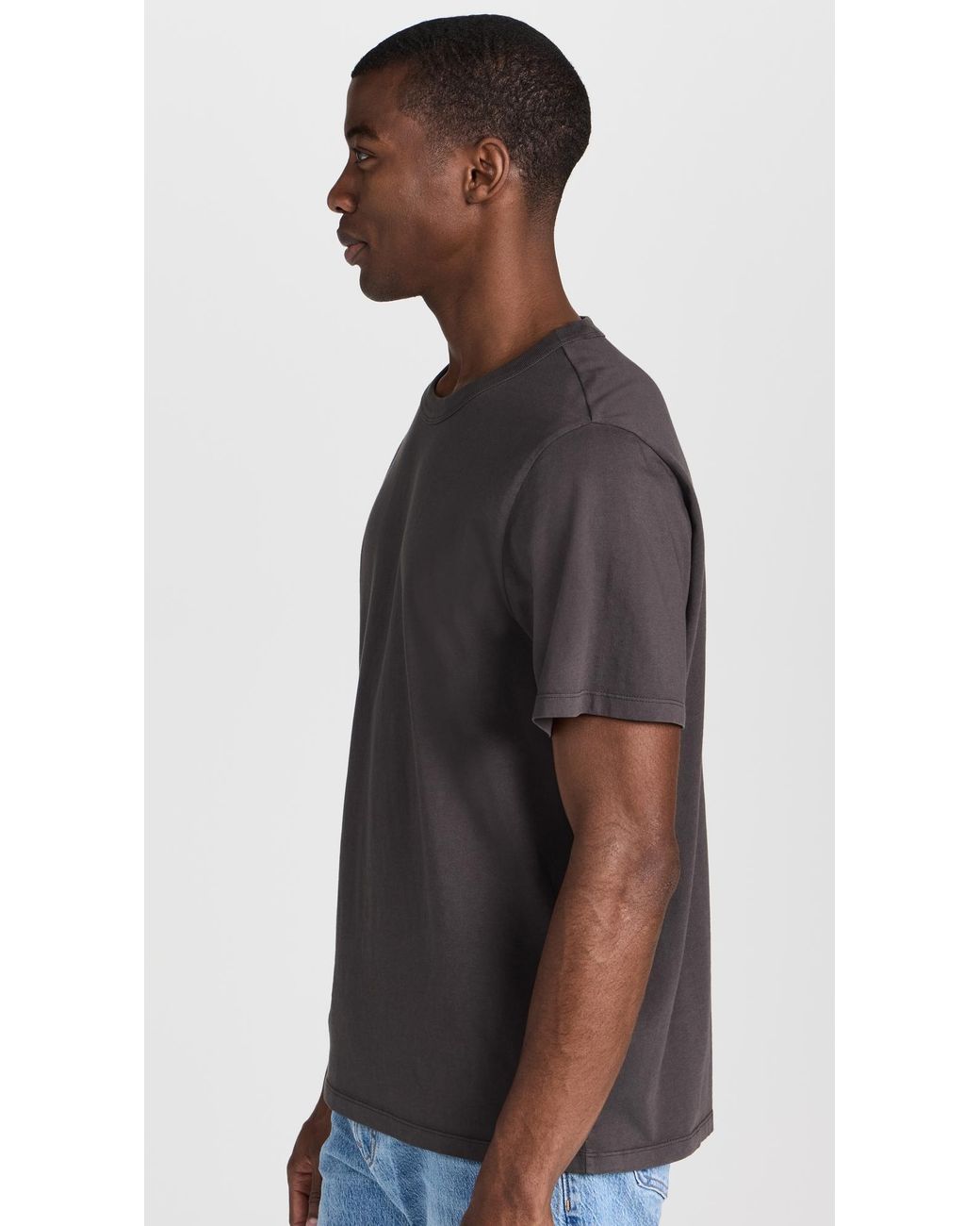 Madewell Black Garment-Dyed Allday Crewneck Tee for men