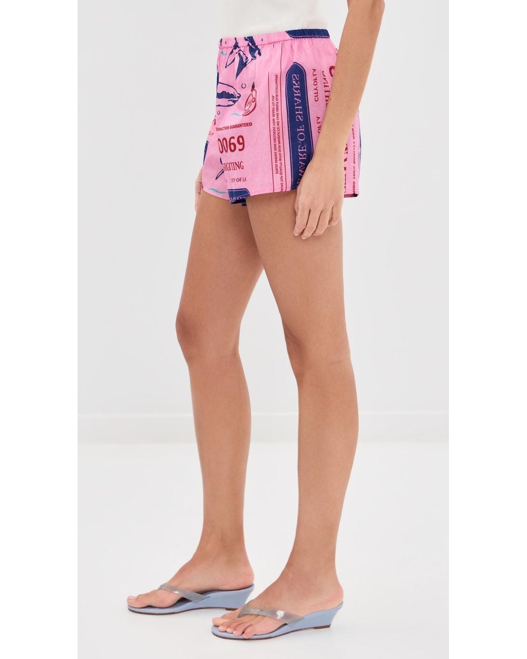 Staud Red Paddle Shorts