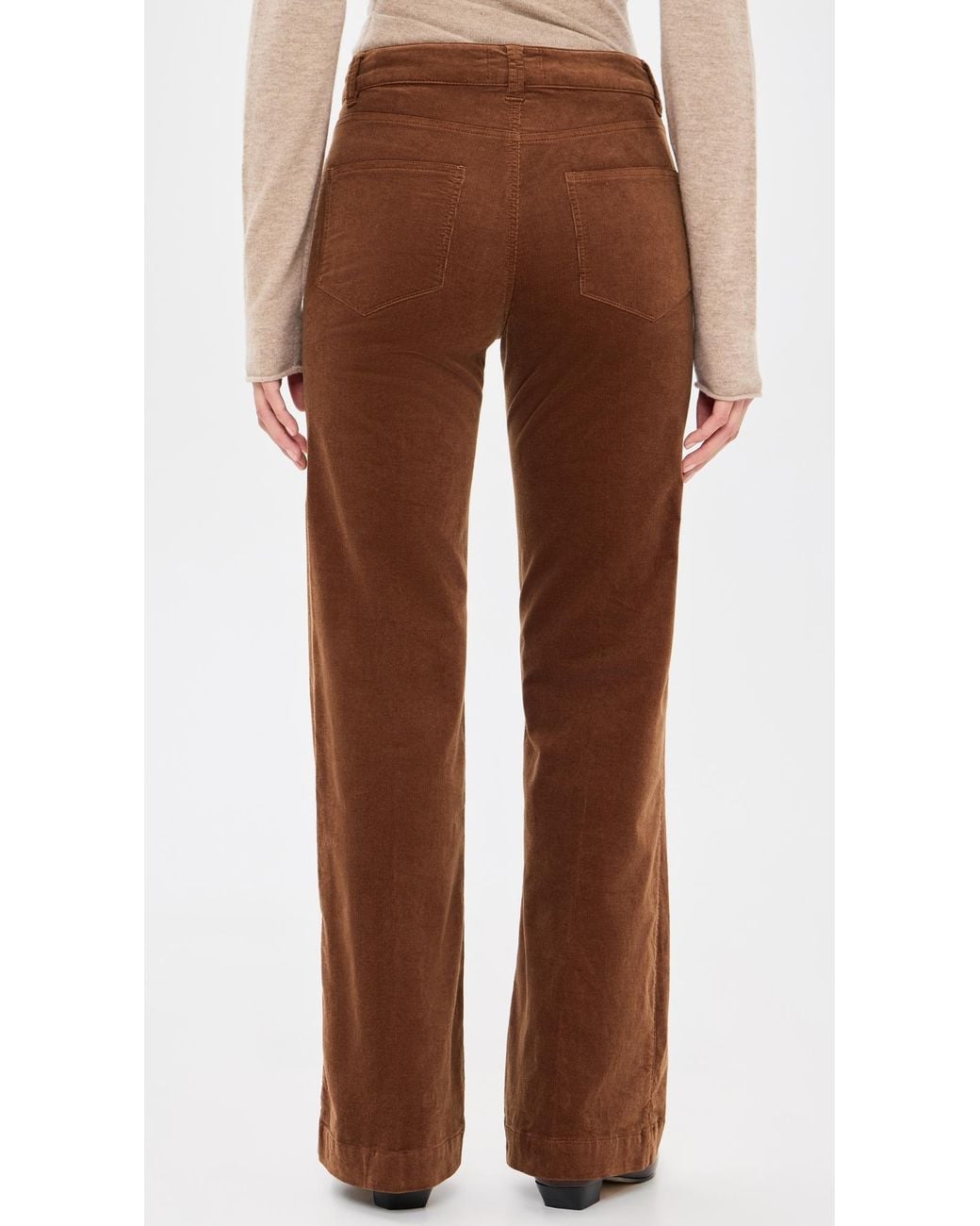 PAIGE Mini Patch Pockets Leenah Corduroy Pants 32 in Brown | Lyst