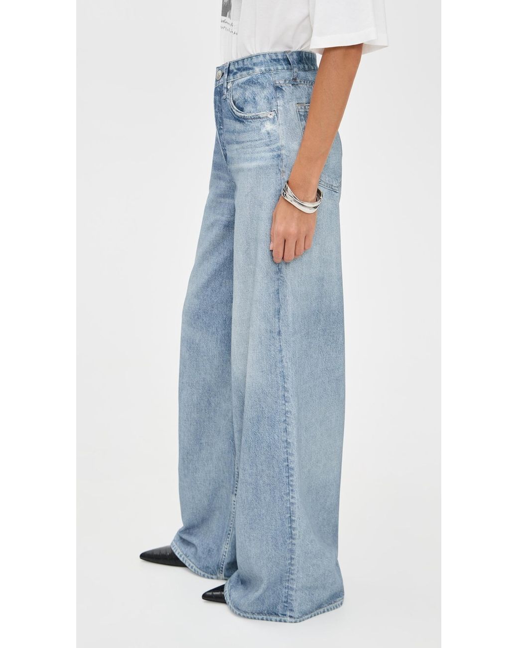 Rag & Bone Blue Rb Miramar Terry Sofie Wide Pants
