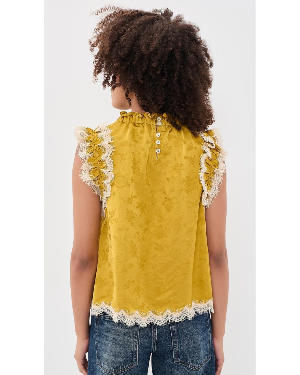 Sea Orange Flutter Sleeve Top