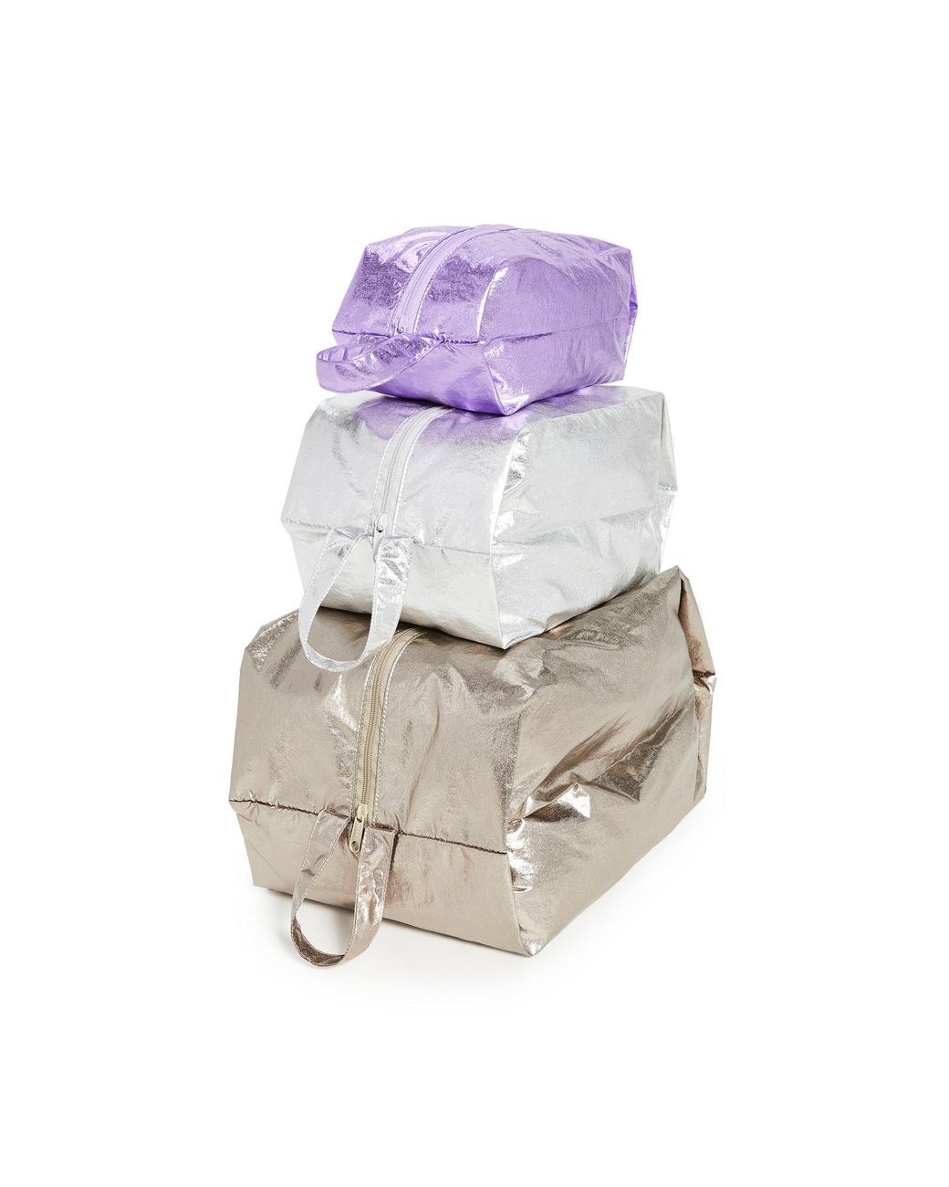 BAGGU 3d Zip Set in Metallic | Lyst