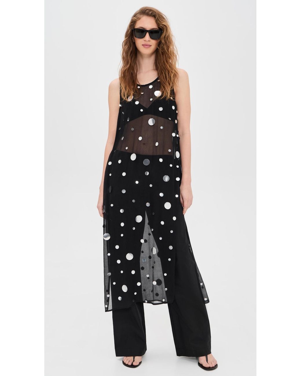 Chan Luu Black Chloe Sequin Tunic