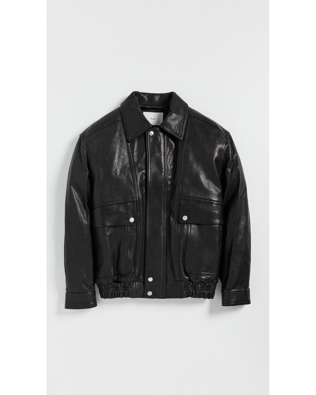 【新品未使用】DUNST OVERSIZED LEATHER レザージャケット Dunst: ブラック オーバーサイズ ヴィンテージ レザージャケット