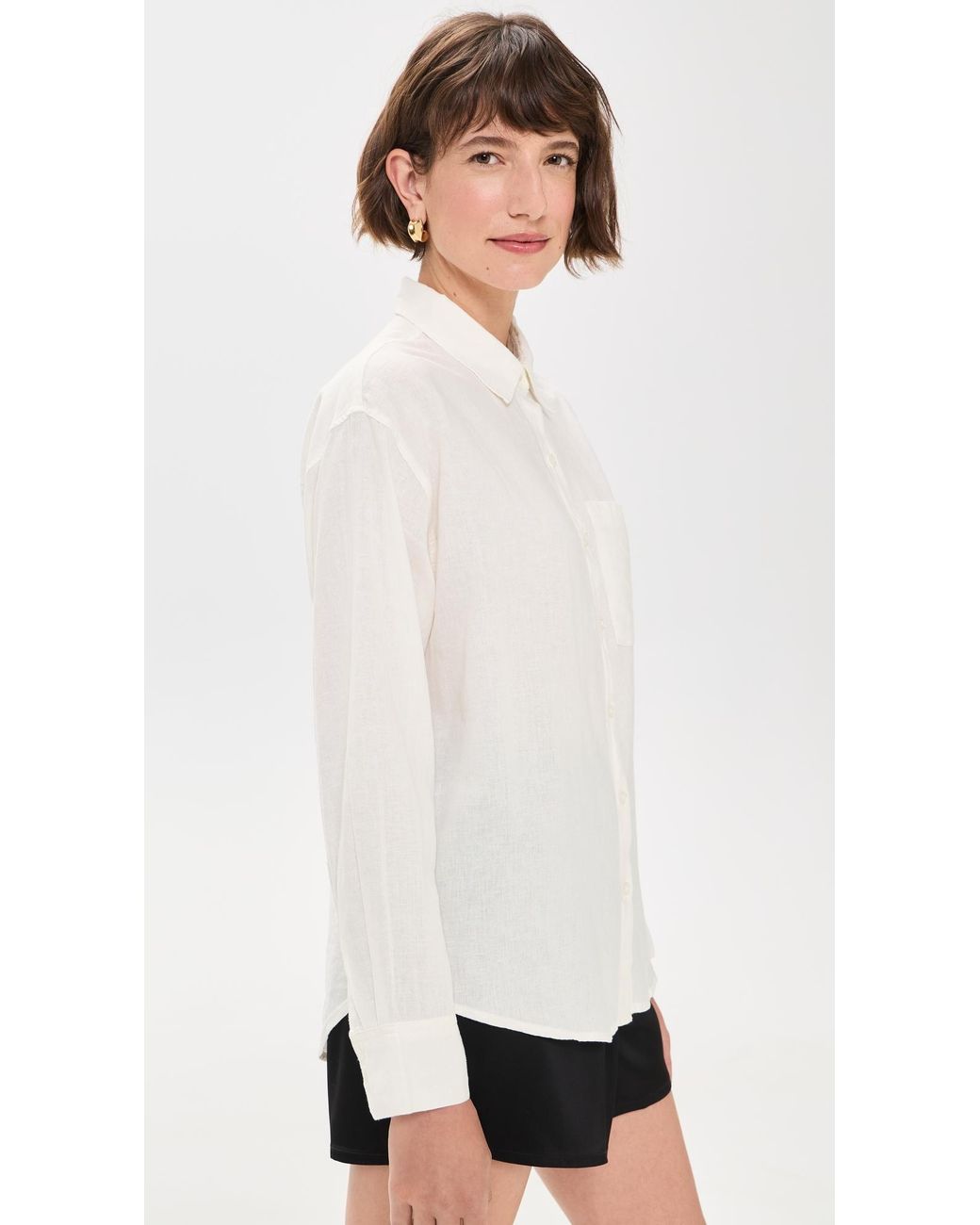 Z Supply White Perfect Button Down Shirt