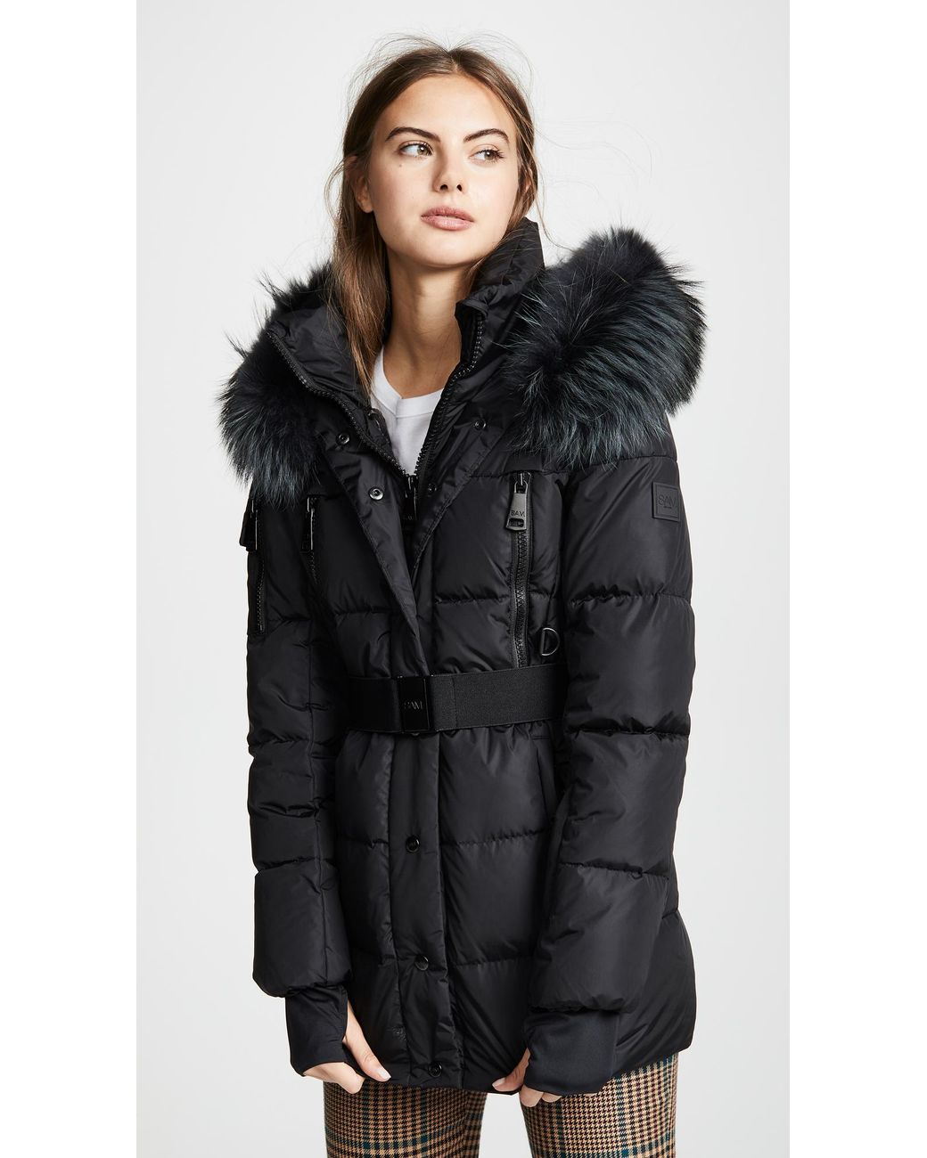 Sam. Matte Millennium Long Down Jacket in Black | Lyst