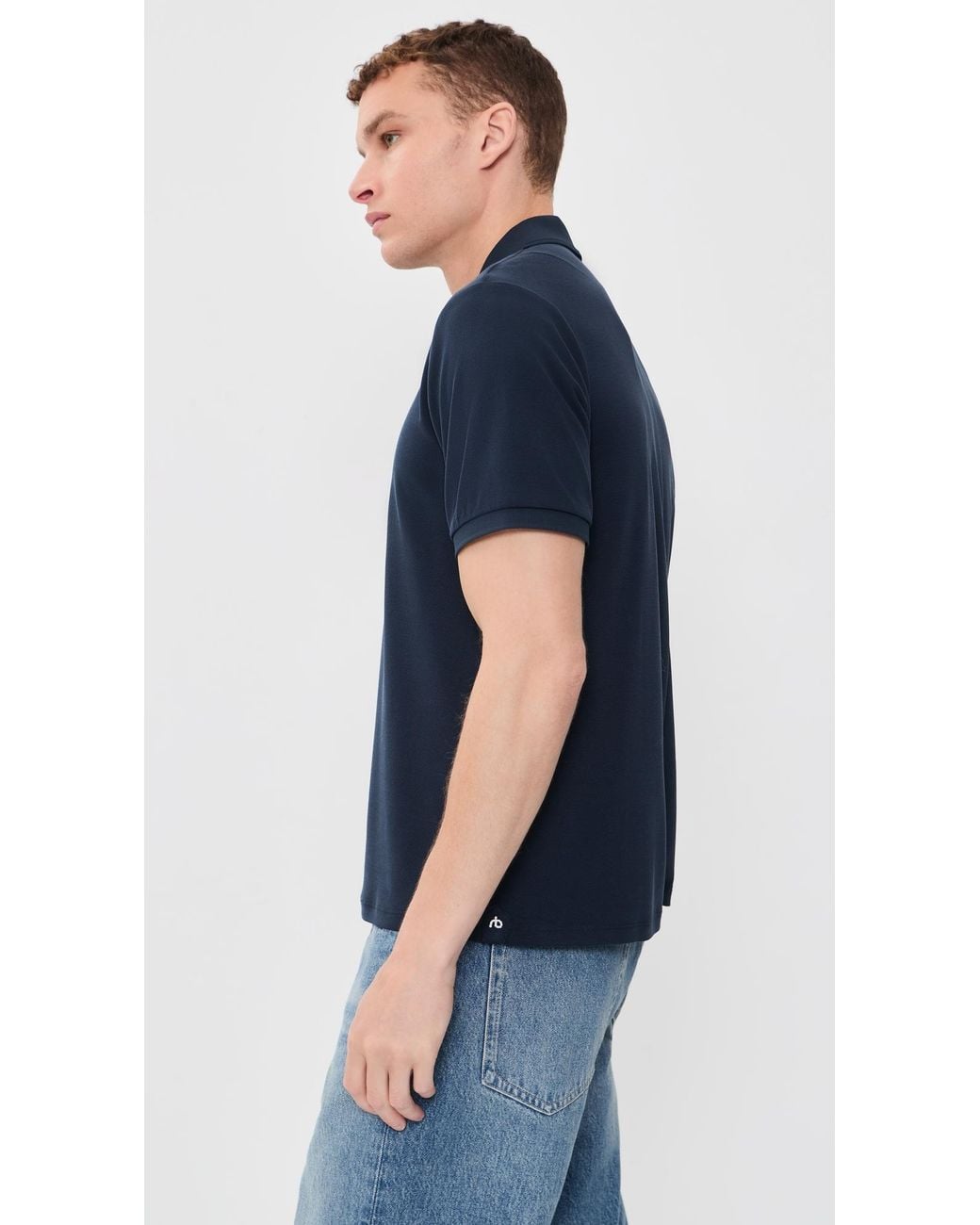Rag & Bone Blue Slim Polo for men