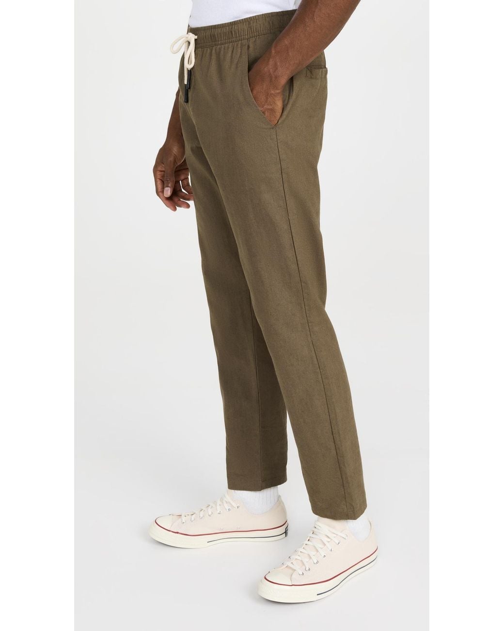 Oas Green Linen Pants for men