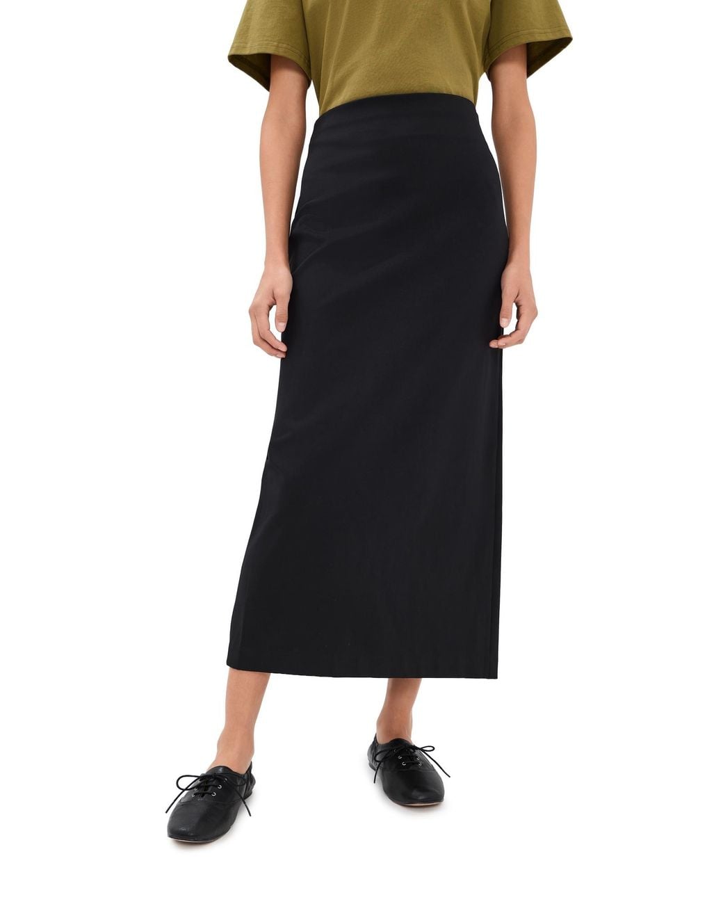 Tibi Compact Ultra Stretch Knit Pencil Skirt in Black | Lyst