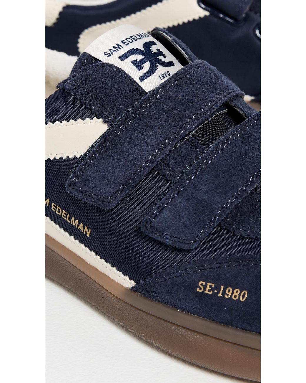 Sam Edelman Sneaker Talia Donna - Bianco Ottico/Pino Brillante, Tacco 2,5 Cm, Chiusura Con Doppio Cinturino Velcro, 42 EU