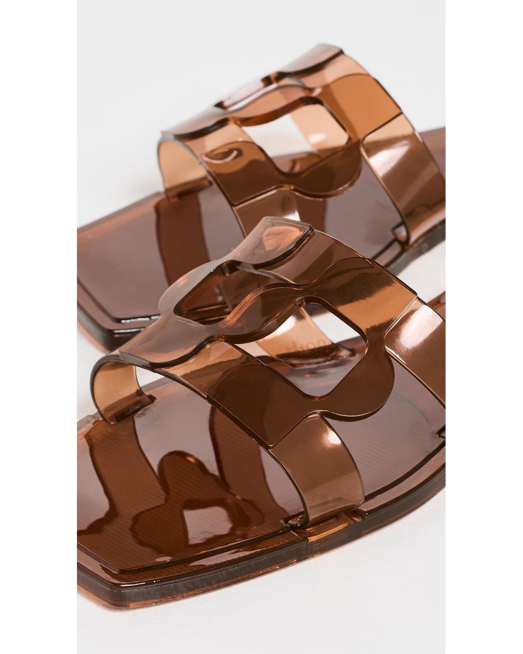 Jonathan Simkhai Black Monogram Jelly Flat Slides