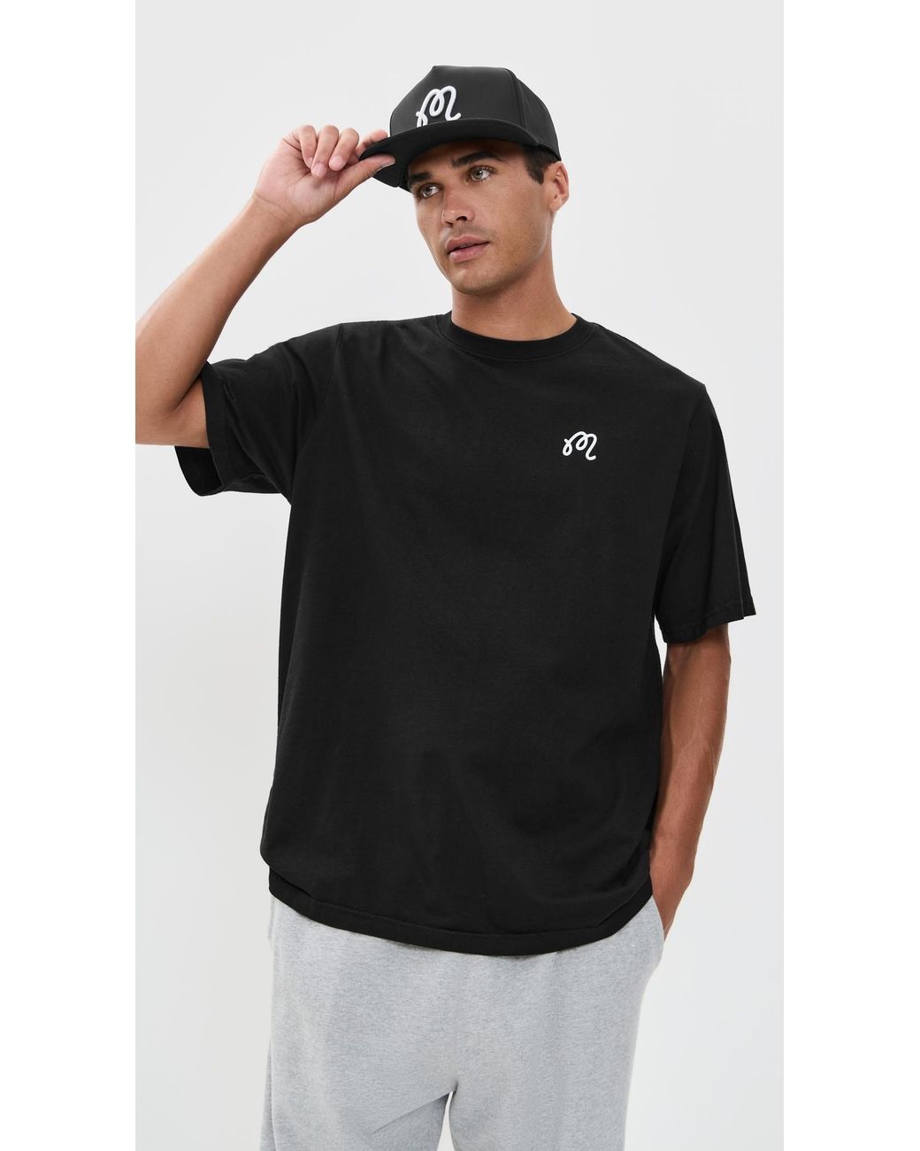 Malbon Black Bermuda Tee for men