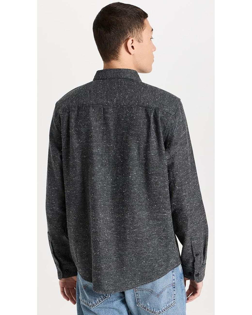 RVCA Harvest Neps Flannel Shirt in Black for Men | Lyst