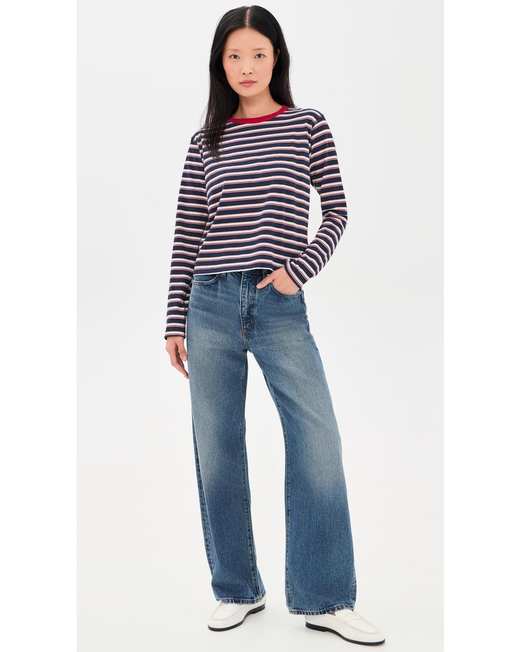 Asher Blue Lucy Stripe Tee