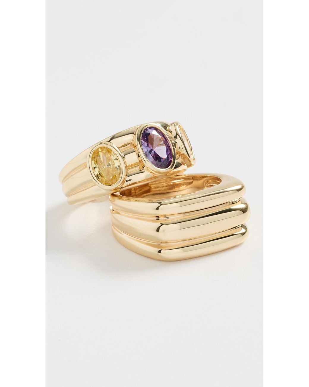 Luv Aj Metallic The Antoinette Ring Set