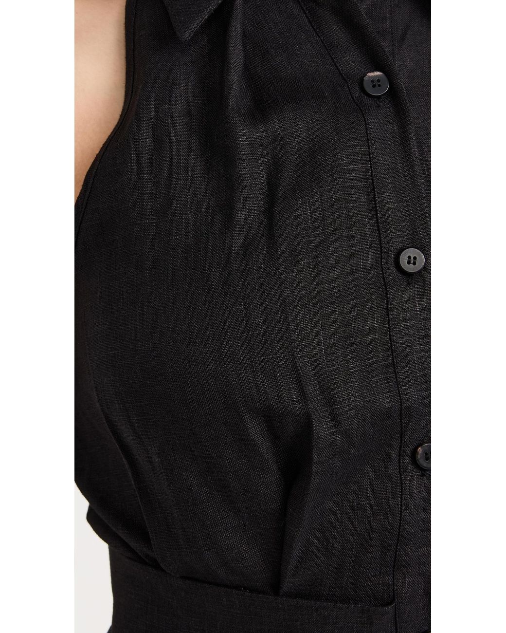 Hevron Black Domino Mini Dress