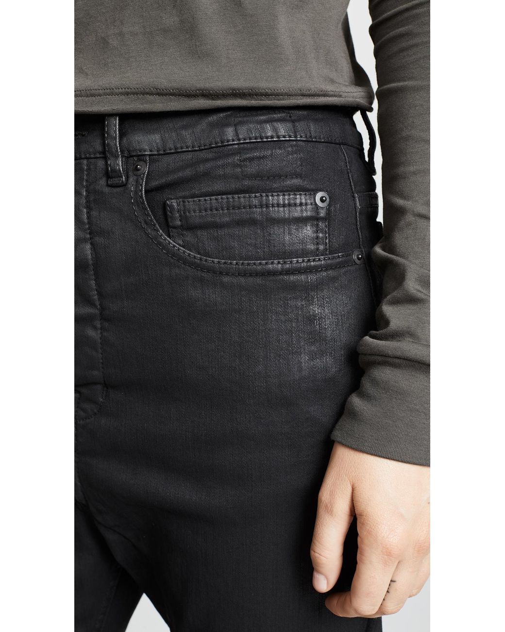 Rick Owens Collapse Cut Jeans in Black | Lyst Canada