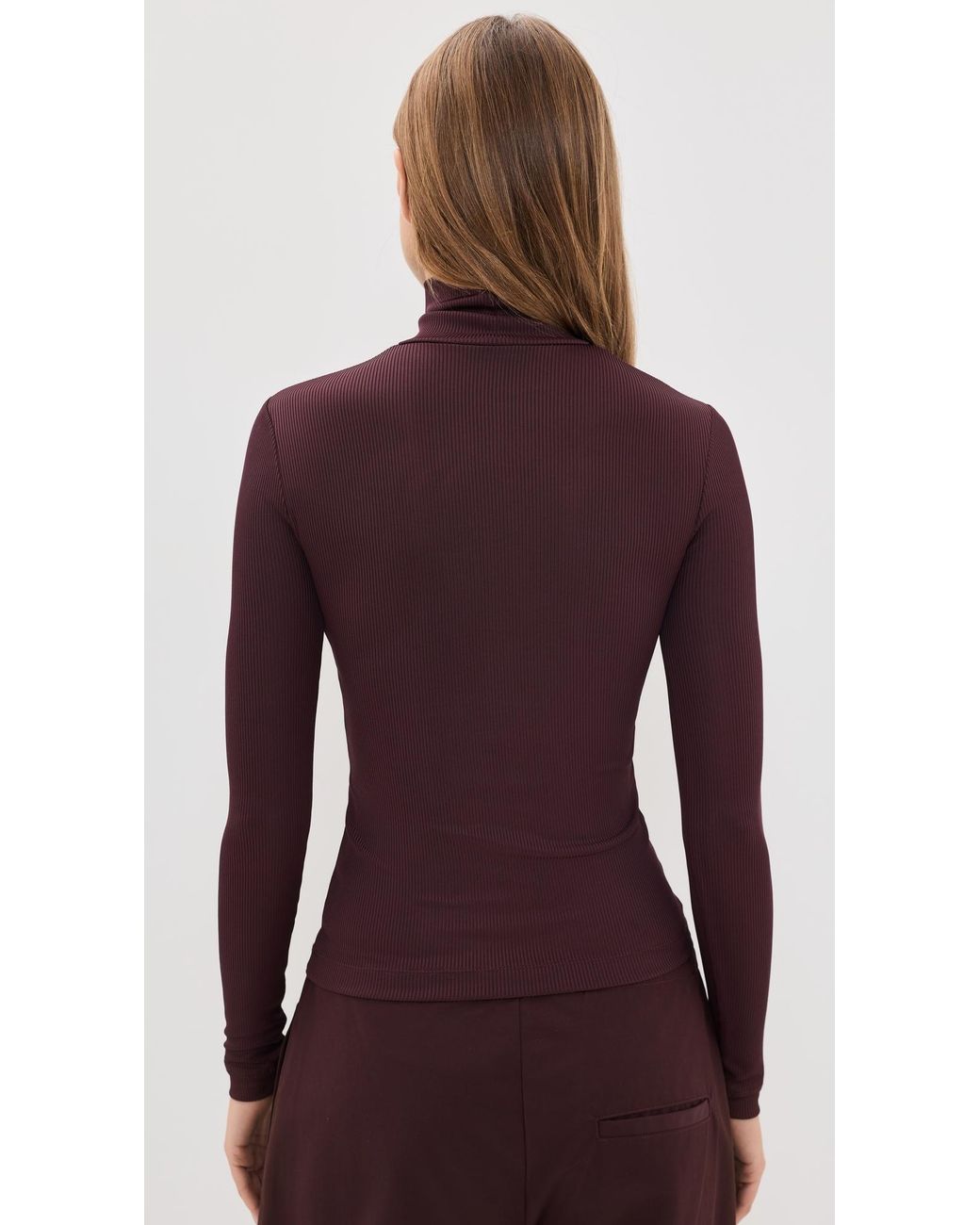 Agolde Purple Caryle Turtleneck Top