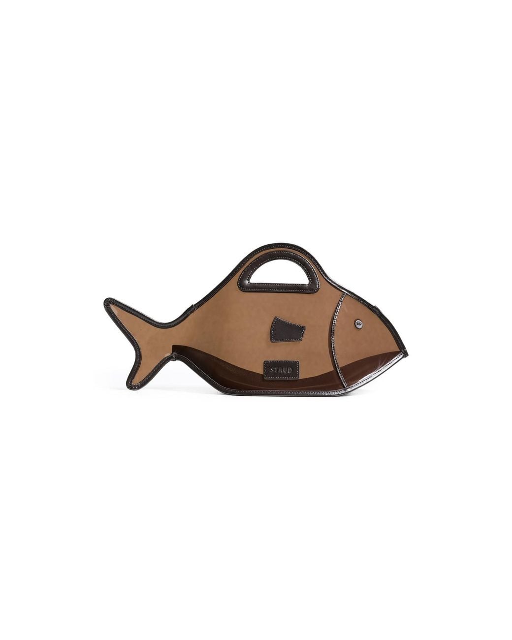 Staud Brown Cleo Fish Tote