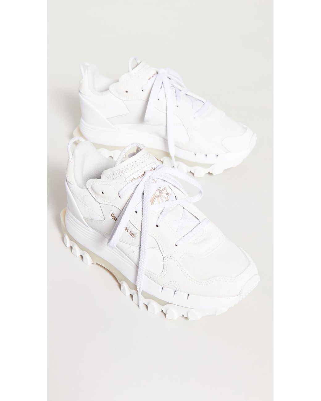 Reebok Cardi B Classic Leather Sneakers in White | Lyst