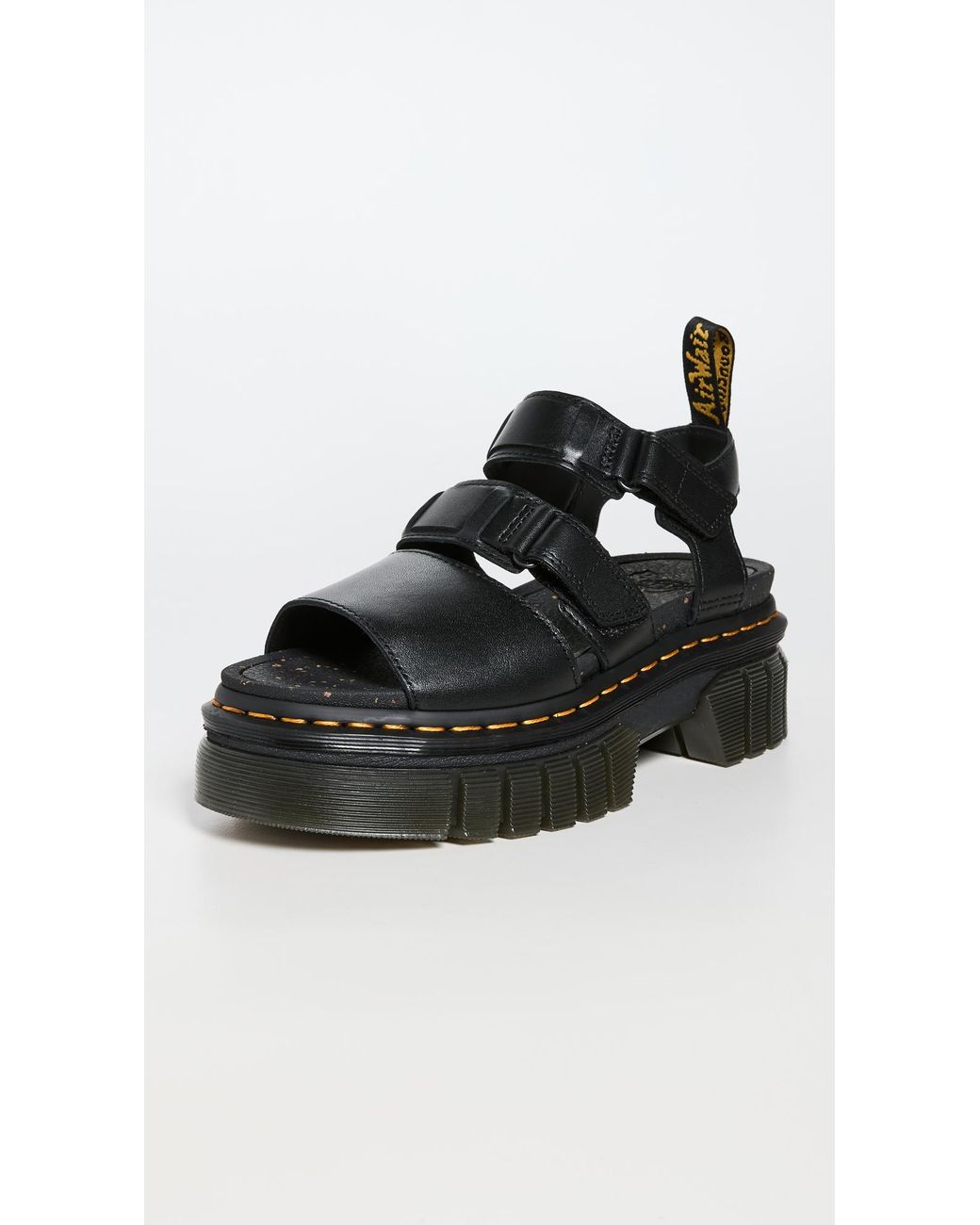 Dr. Martens Ricki 3 Strap Sandals in Black | Lyst
