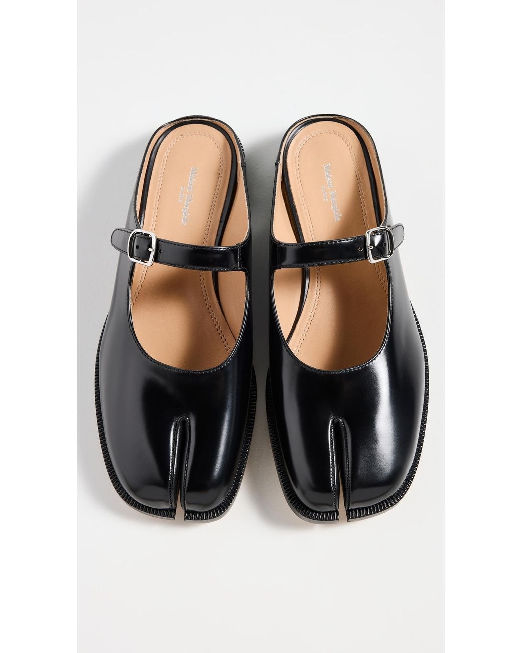 Maison Margiela Tabi City Mary Jane Mules in Black | Lyst