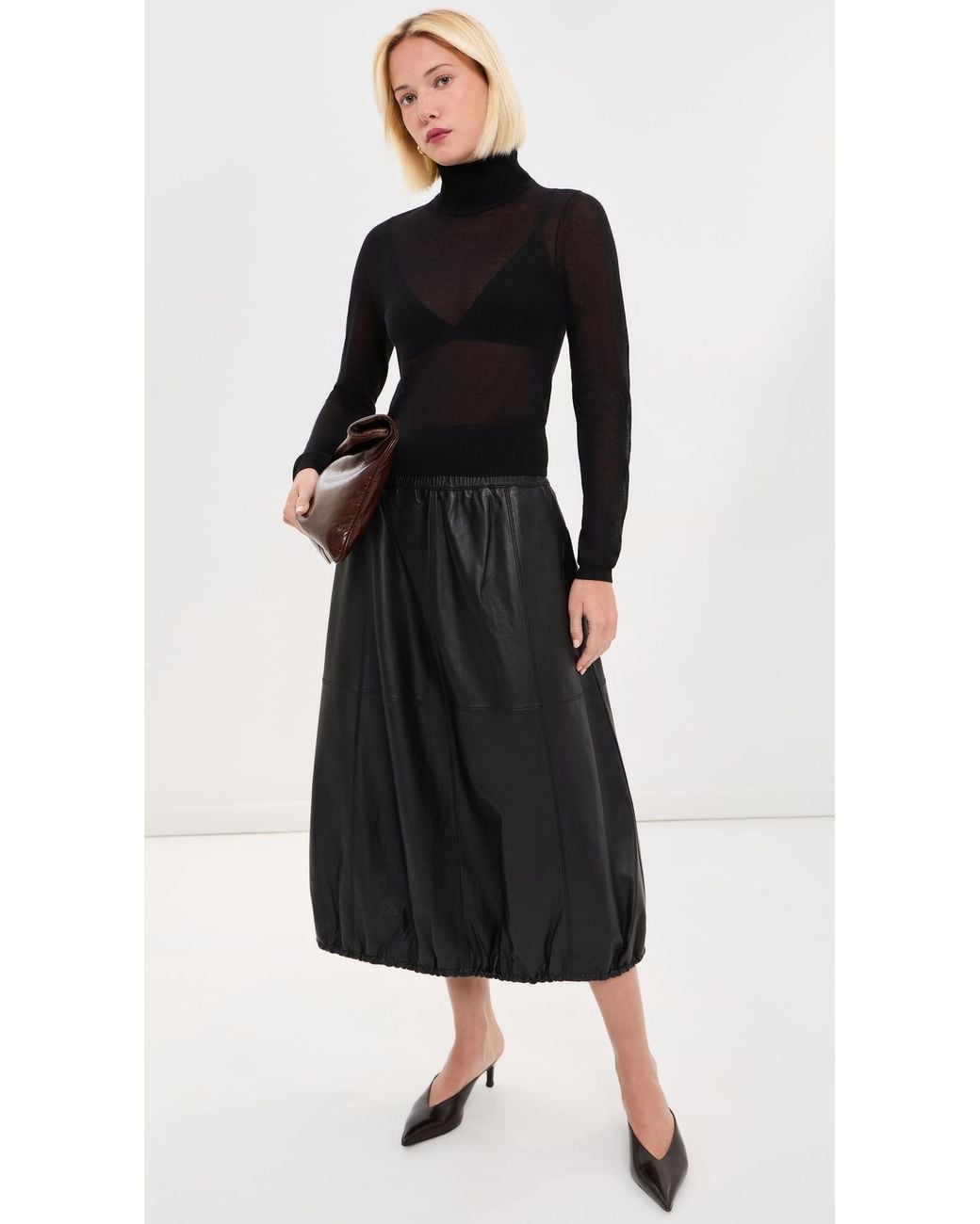 Le Bos Black Palmer Turtleneck Pullover
