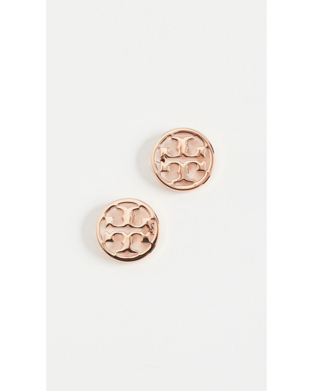 tory burch rose gold studs