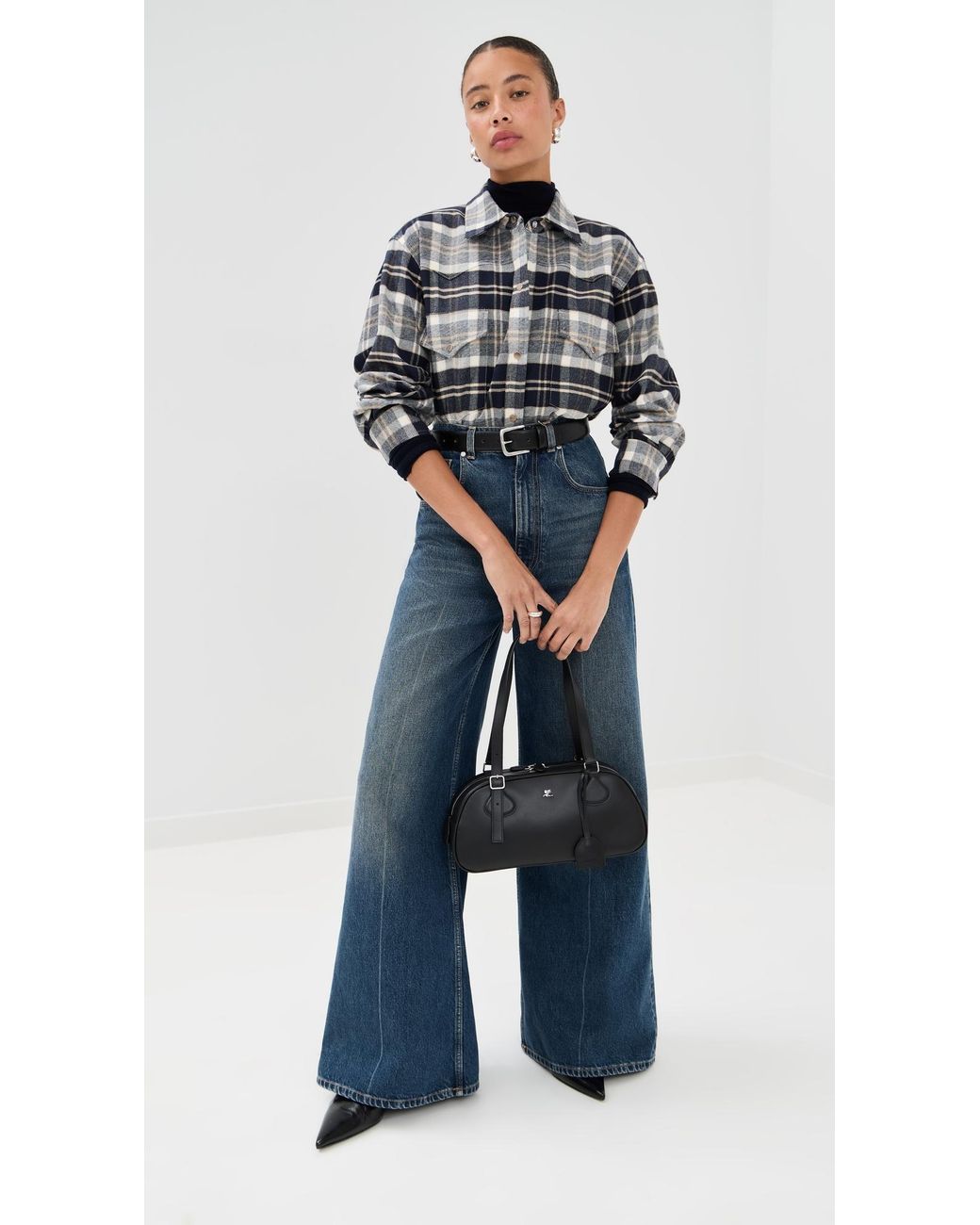 Twp Black Dutton Button Down Top