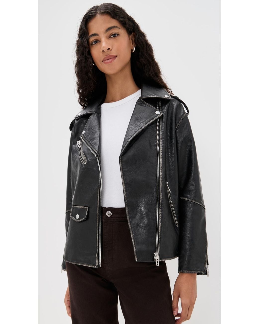 Blank NYC Black Between Faux Leather Jacket