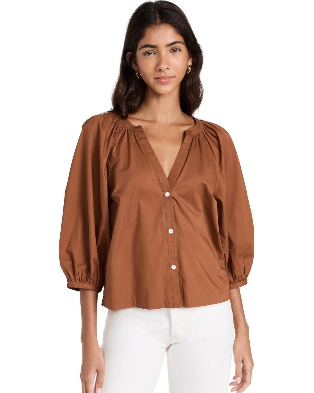 Staud Brown New Dill Top