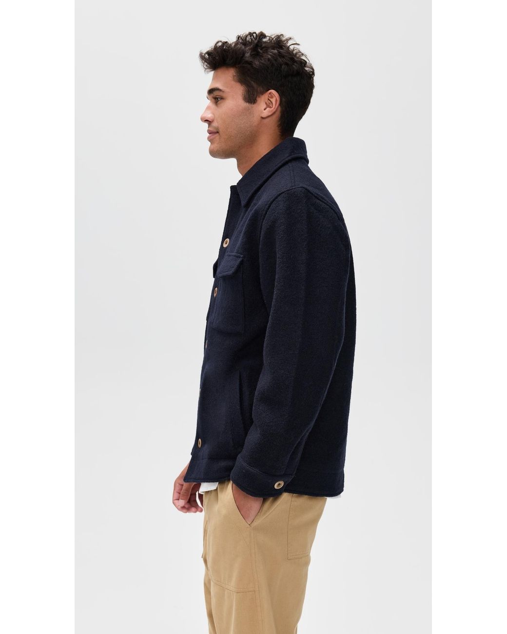 McTavish Blue Wool Jacket for men