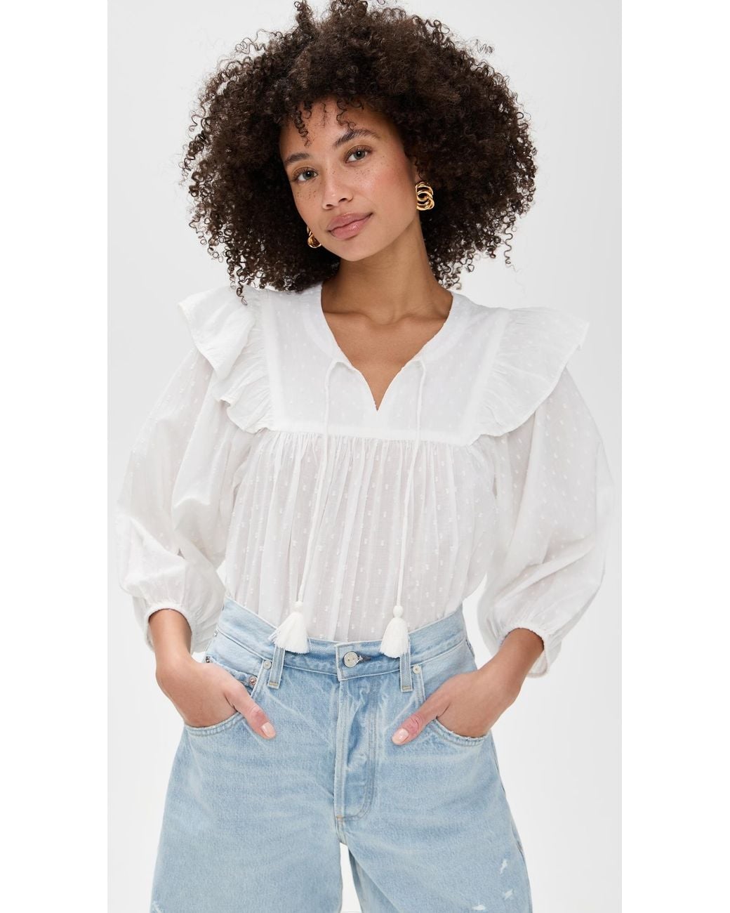 Cleobella White Lina Blouse