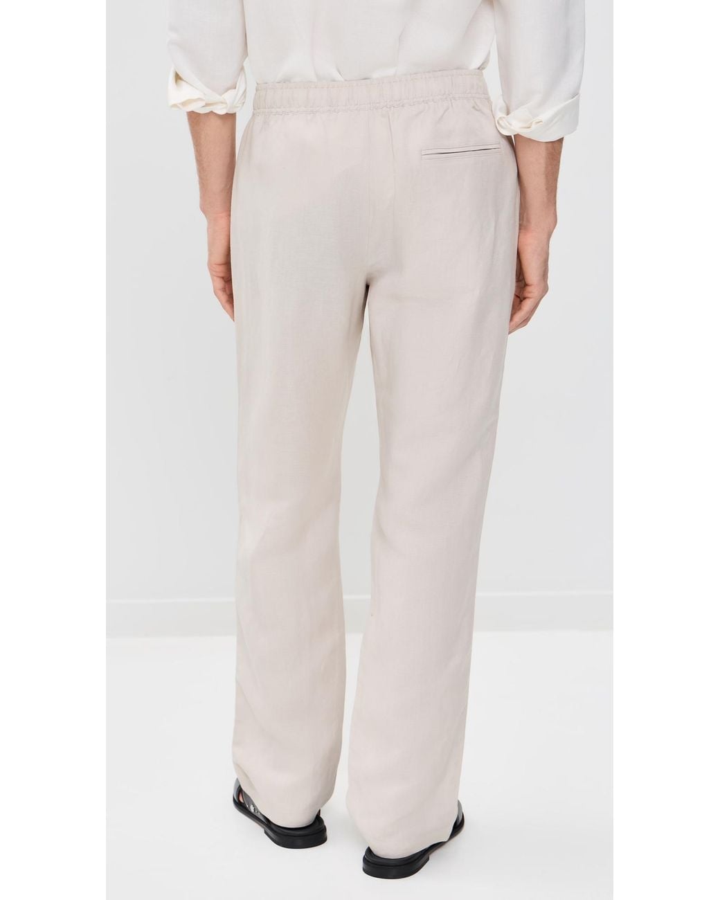 AUTO-REPLY White Linen Pants for men