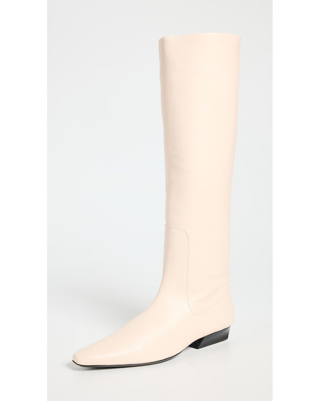 Staud White Wally Flat Boots