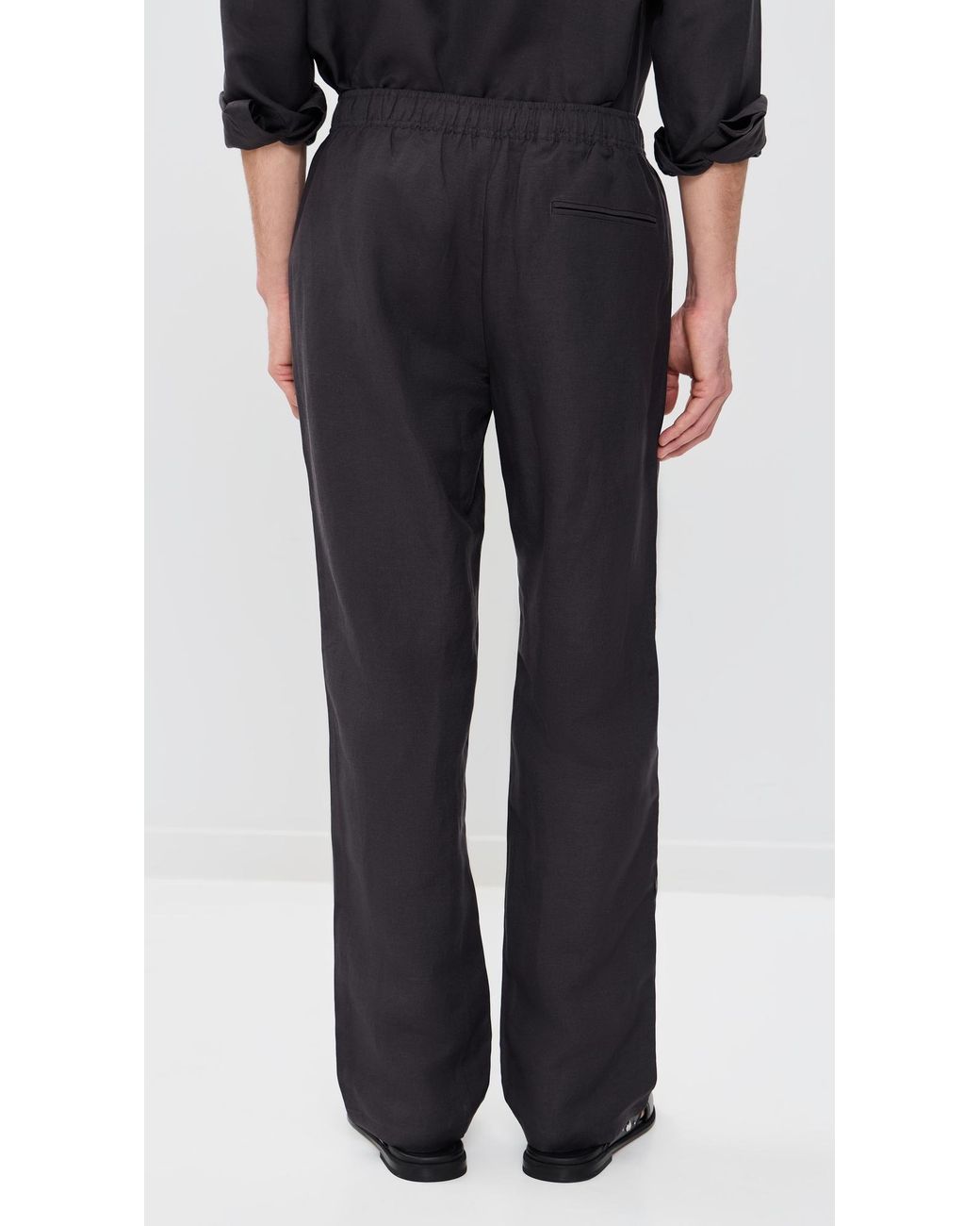 AUTO-REPLY Black Linen Pants for men