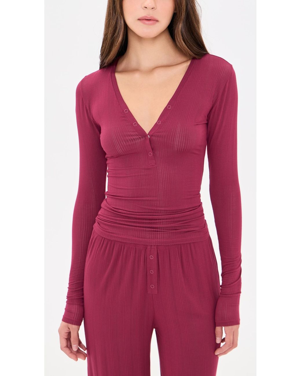 NEGATIVE Red Whipped Henley