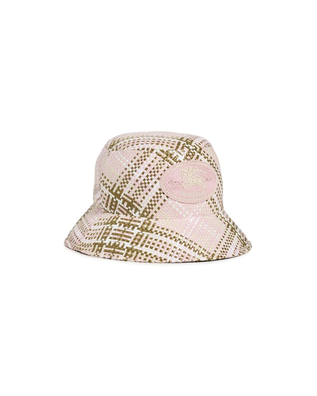 Burberry Multicolor Woven Raffia Bucket Hat