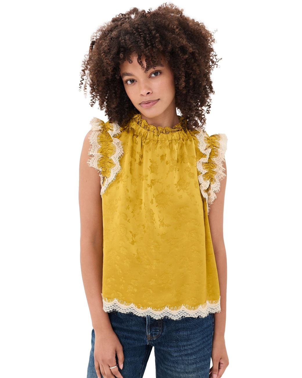 Sea Orange Flutter Sleeve Top