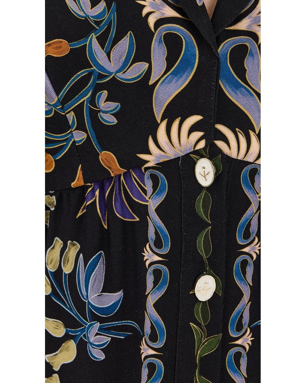 navy blue dress for baby girl Black Winter Garden Ruffle Maxi Dress – FARM Rio main image 0