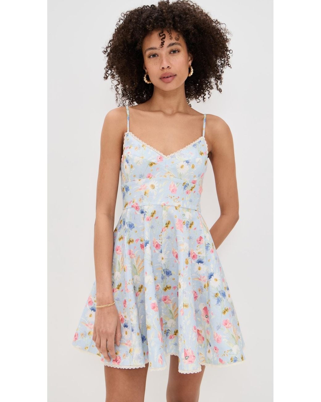 Zimmermann Lucky Picnic Mini Dress in White | Lyst