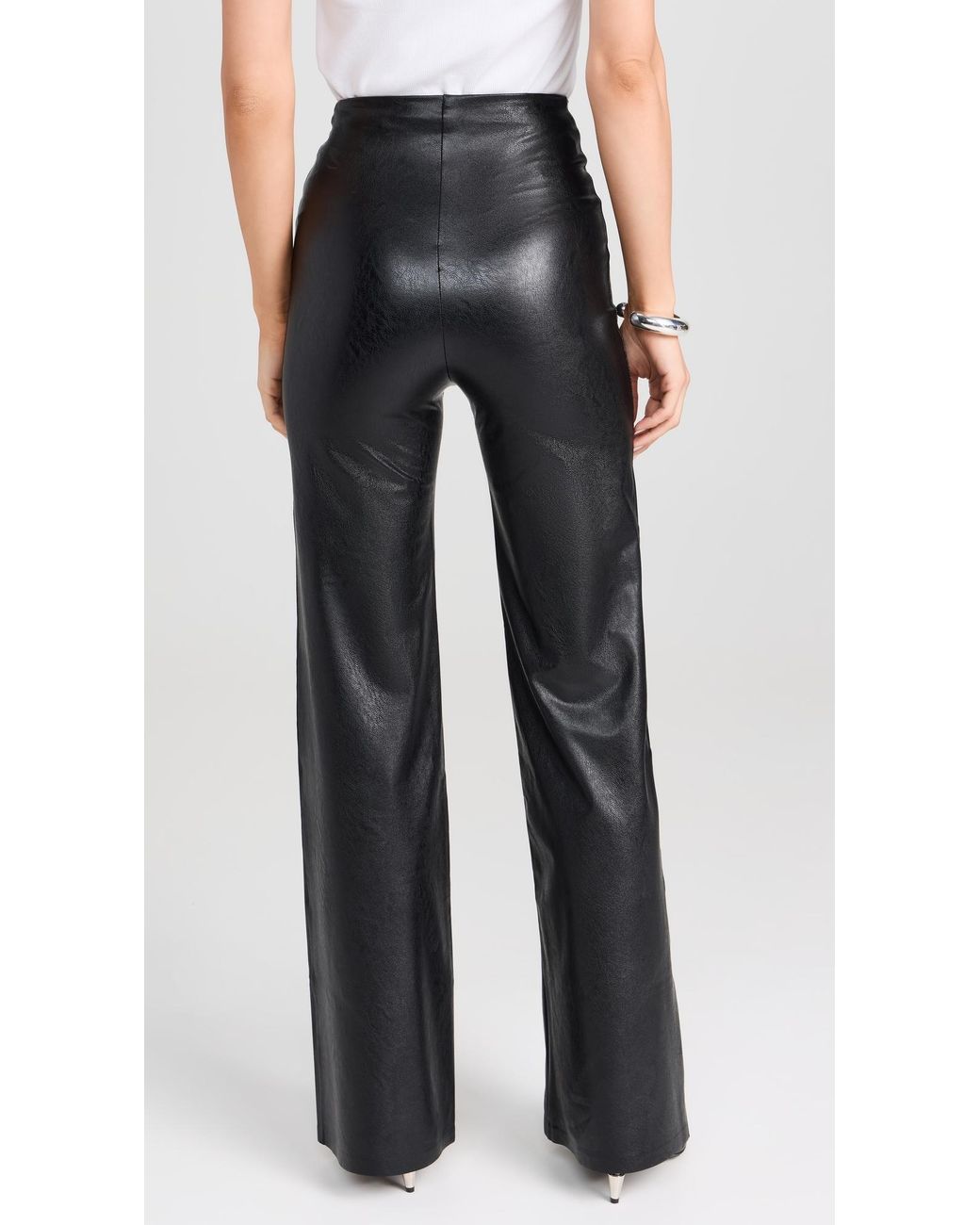 Commando Black Faux Leather Wide Leg Pants