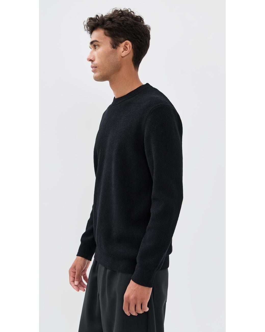 NN07 Black Danny Lightweight Sweater for men