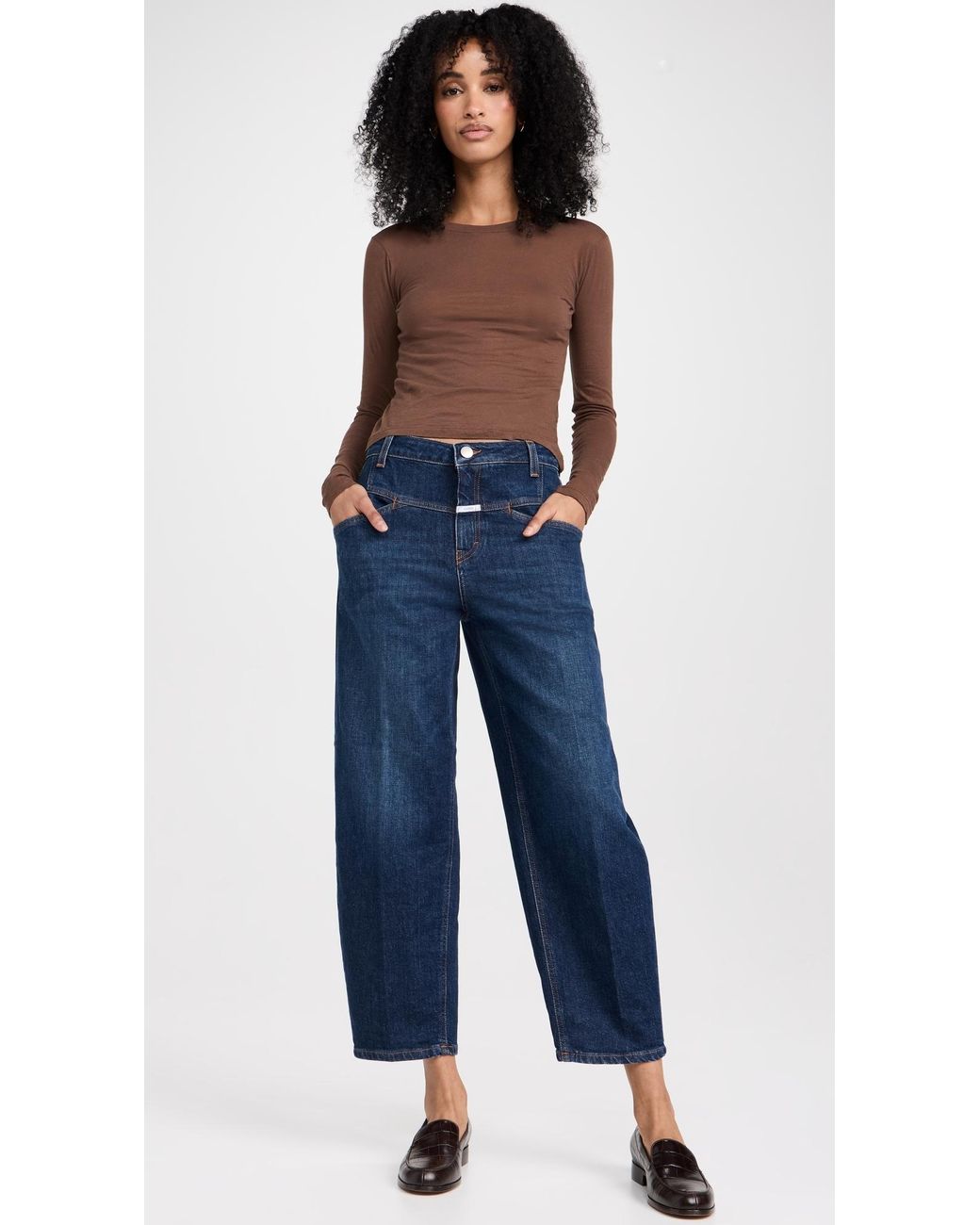 デニム・ジーパン Closed Stover-X' Blue Cotton Jeans Closed Stover-x Jeans in Blue | Lyst