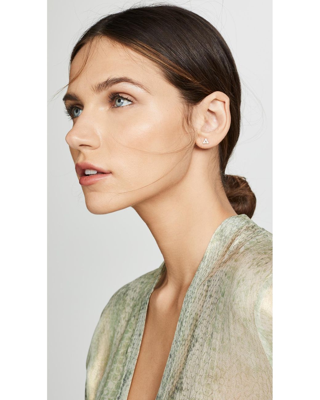 Shashi Metallic Trilogy Stud Earrings
